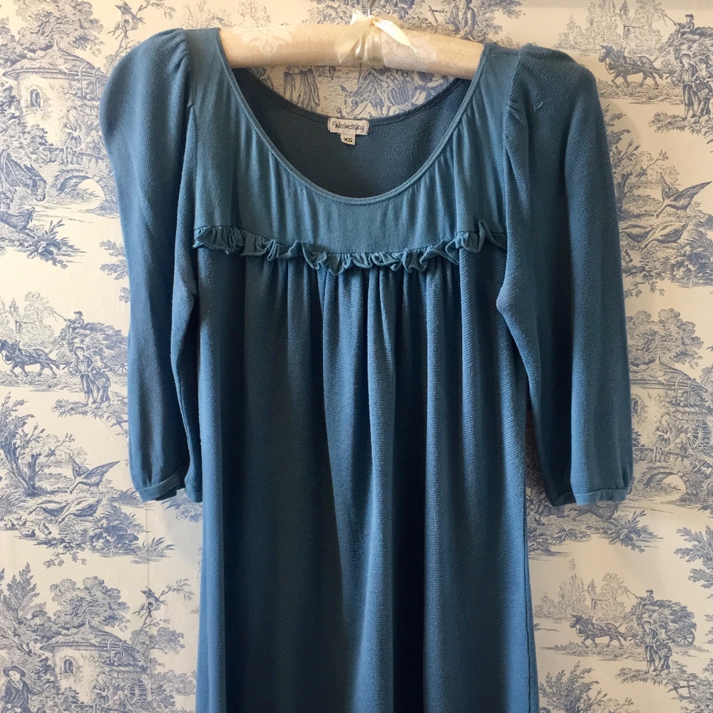 Anthropologie Wednesday Blue tunic top